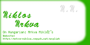 miklos mrkva business card